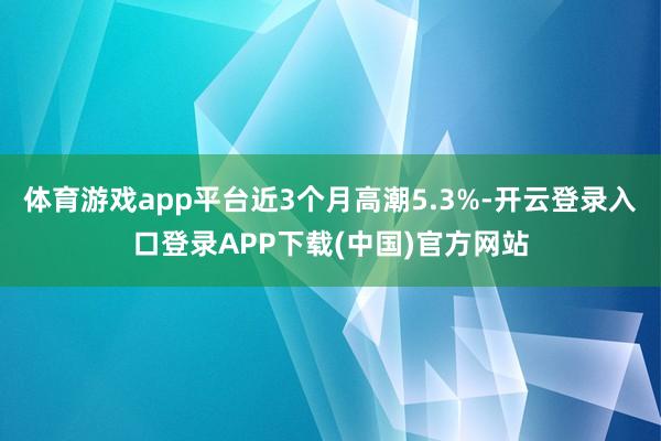 体育游戏app平台近3个月高潮5.3%-开云登录入口登录APP下载(中国)官方网站