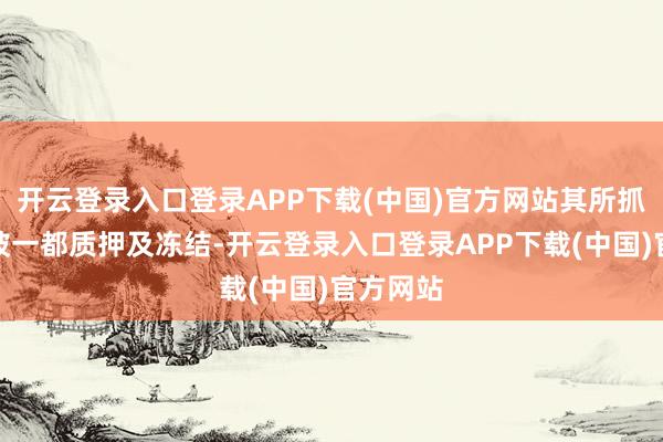 开云登录入口登录APP下载(中国)官方网站其所抓股份已被一都质押及冻结-开云登录入口登录APP下载(中国)官方网站