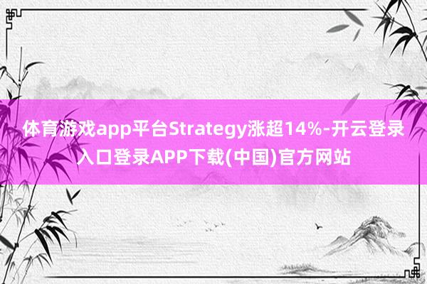 体育游戏app平台Strategy涨超14%-开云登录入口登录APP下载(中国)官方网站